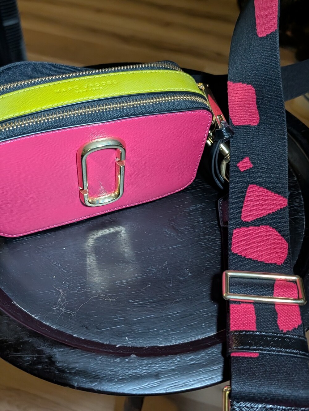 ​Marc Jacobs The Snapshot Colorblock Camera Bag – Pink Neon Yellow Purple Bag